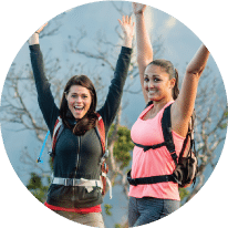 Active hikers